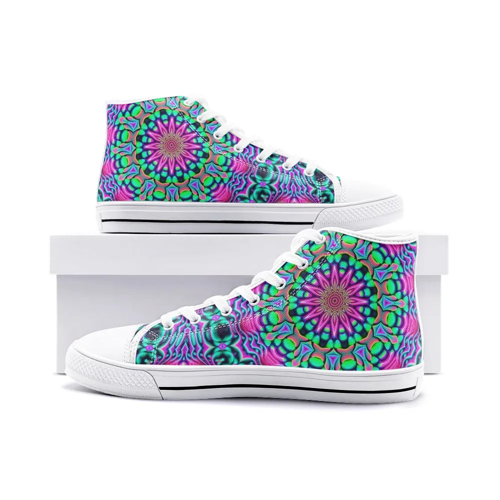 SEAFOAM SERENITY | IMRAN | Unisex High Top Canvas Shoes