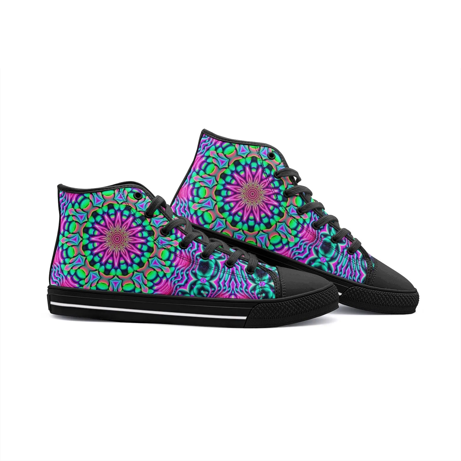 SEAFOAM SERENITY | IMRAN | Unisex High Top Canvas Shoes