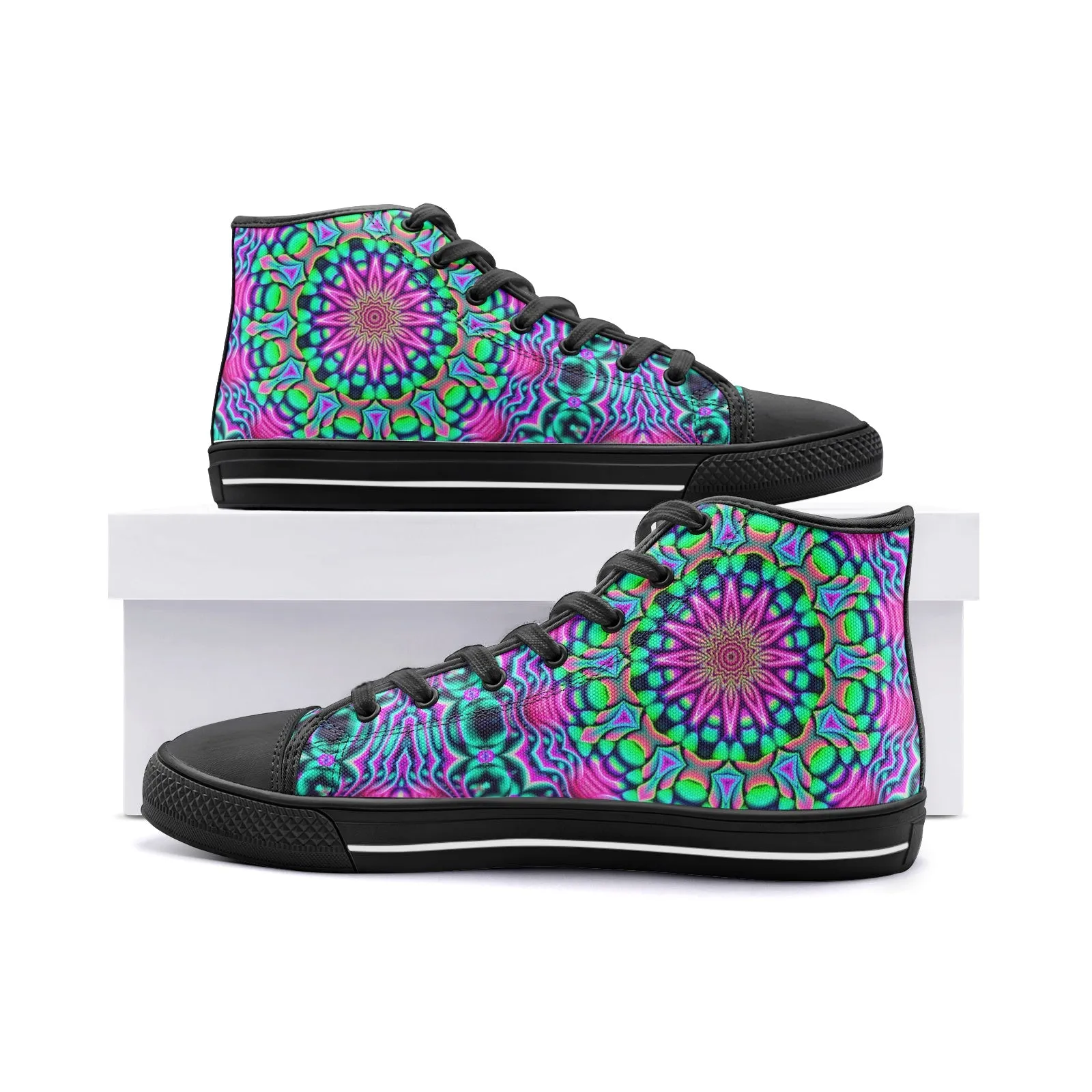 SEAFOAM SERENITY | IMRAN | Unisex High Top Canvas Shoes