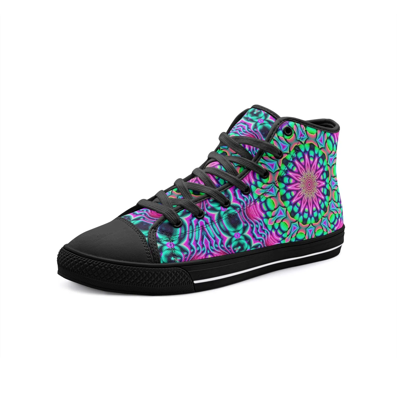 SEAFOAM SERENITY | IMRAN | Unisex High Top Canvas Shoes