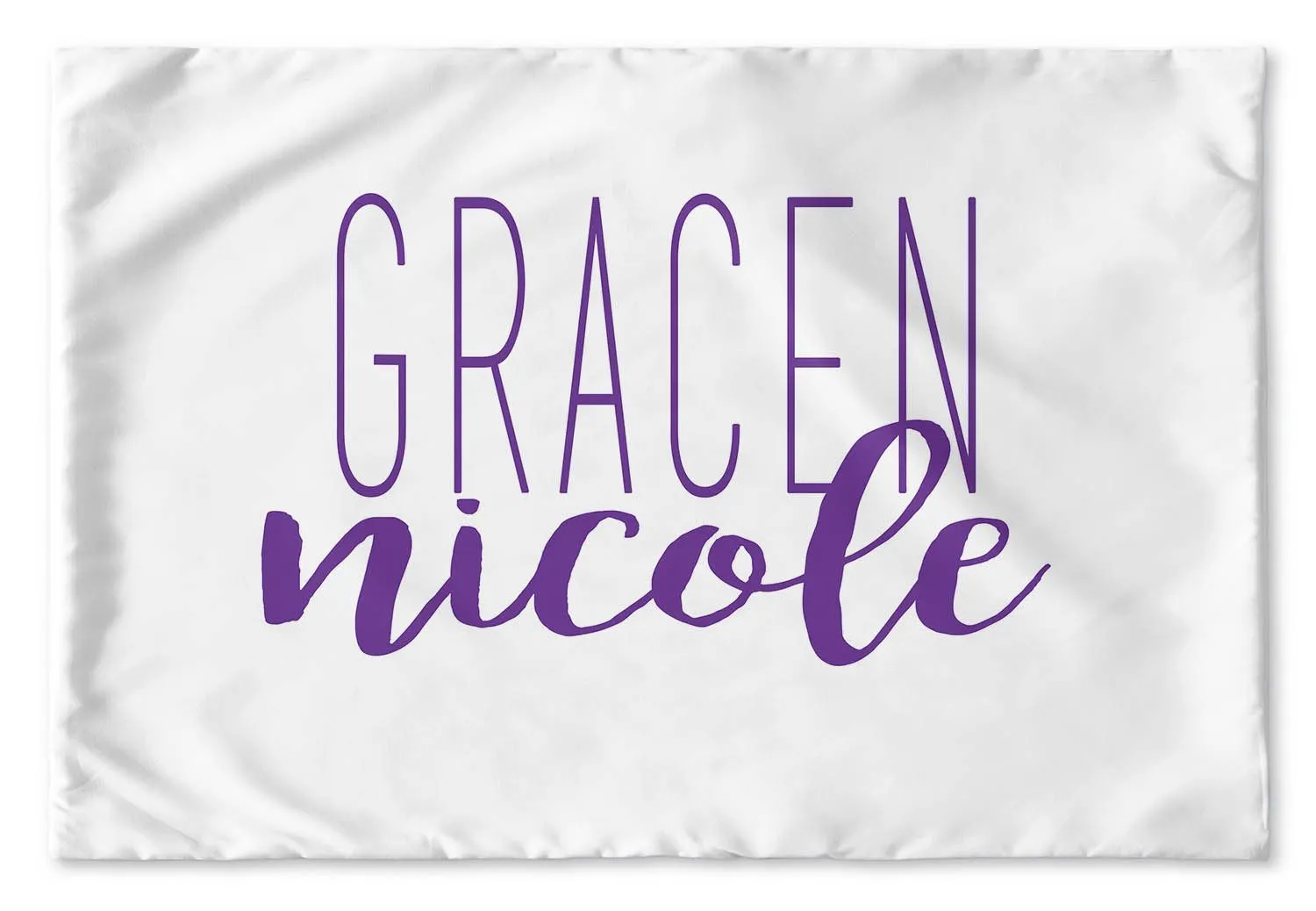 SIMPLY CURSIVE PERSONALIZED PILLOW SHAM 2 (MULTIPLE COLOR OPTIONS)