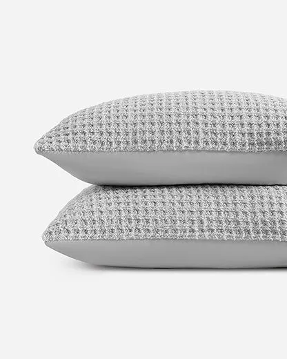 Snug Waffle   Bamboo Sham Set
