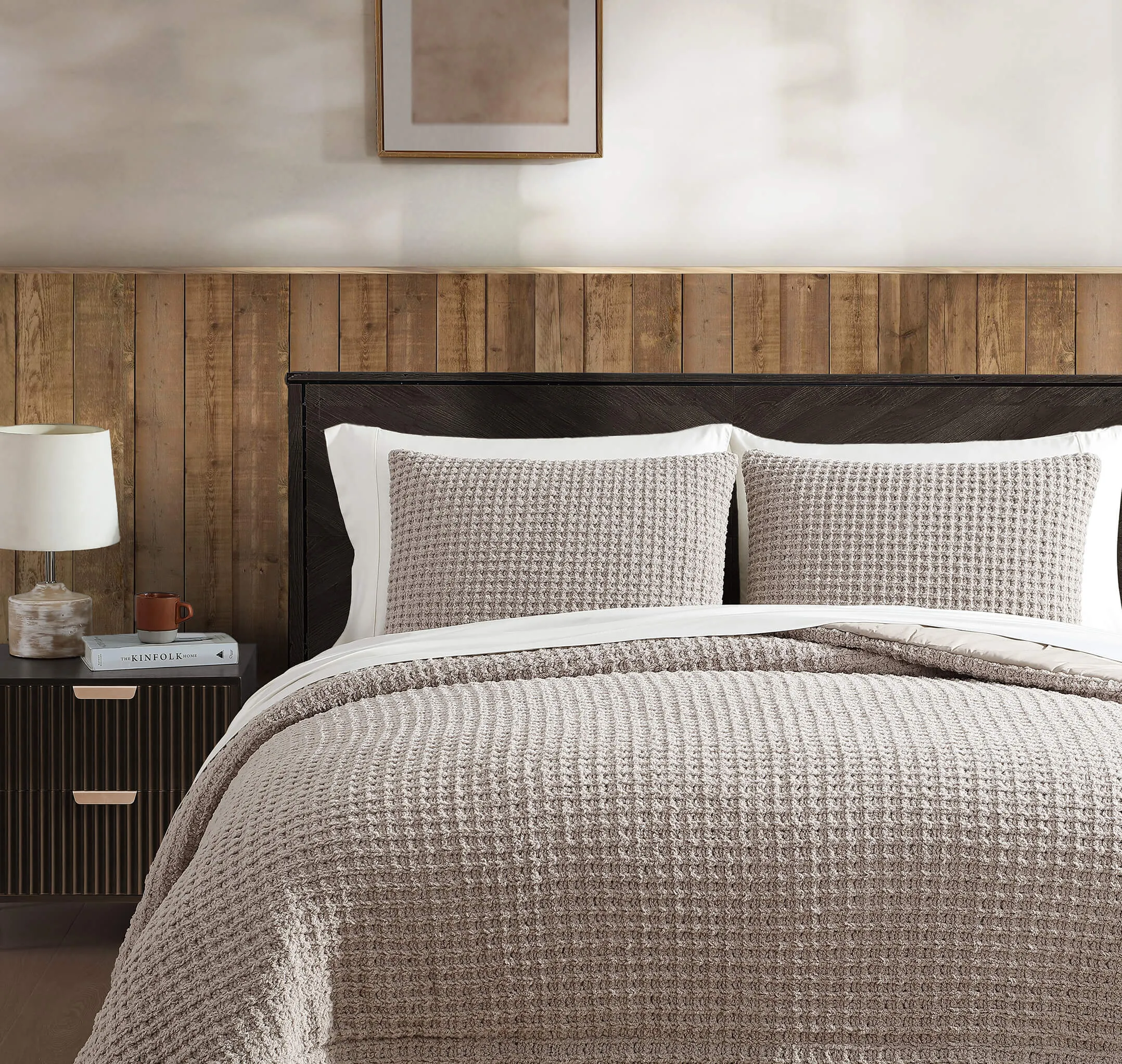 Snug Waffle   Bamboo Sham Set