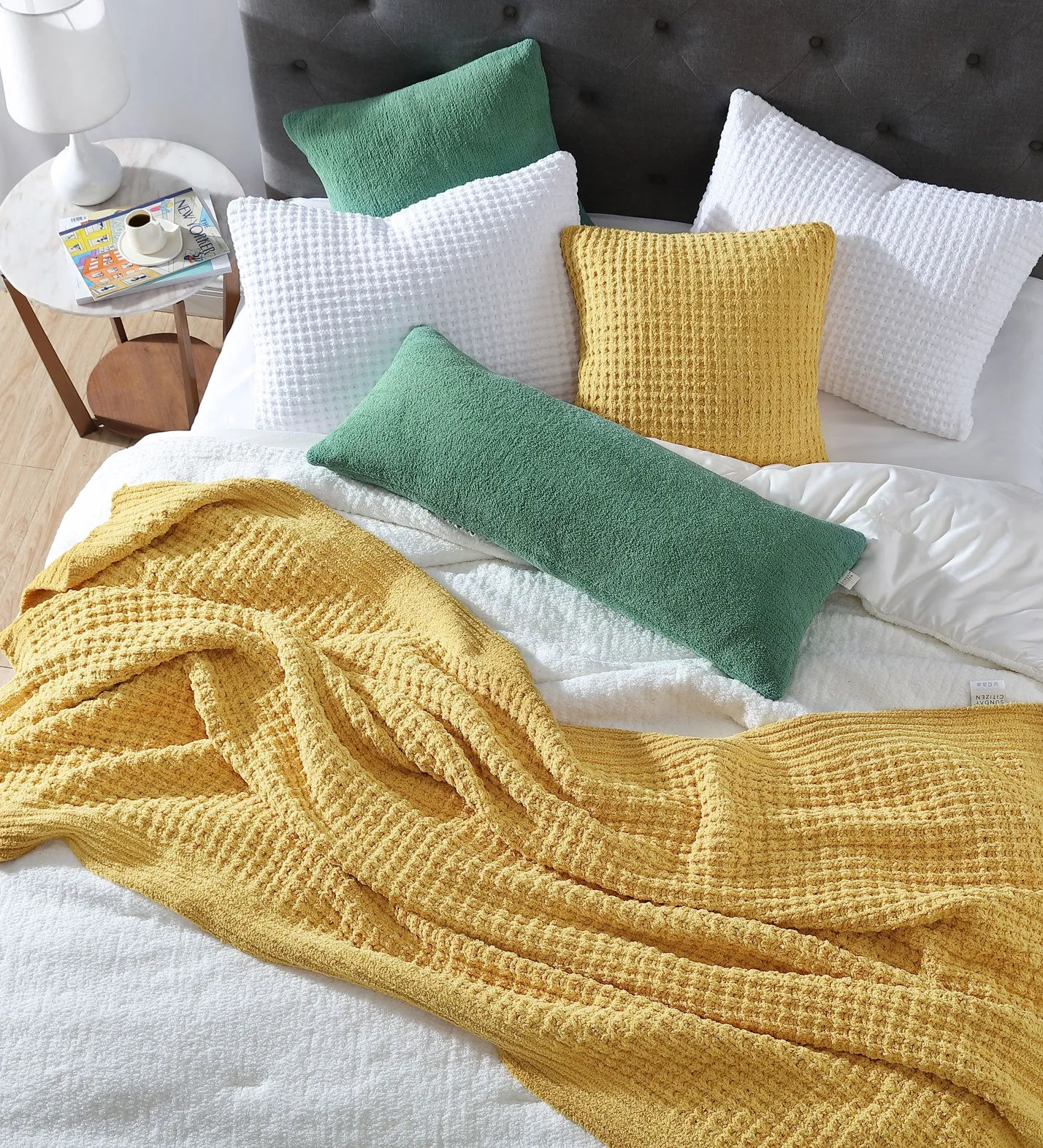 Snug Waffle   Bamboo Sham Set