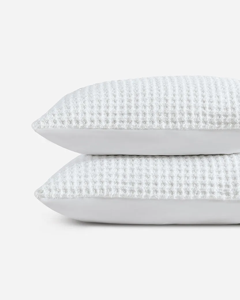 Snug Waffle   Bamboo Sham Set