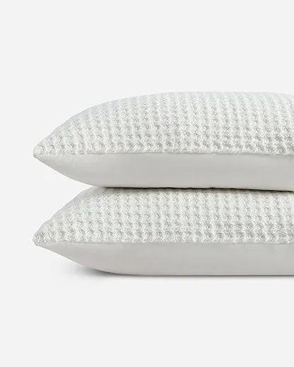 Snug Waffle   Bamboo Sham Set