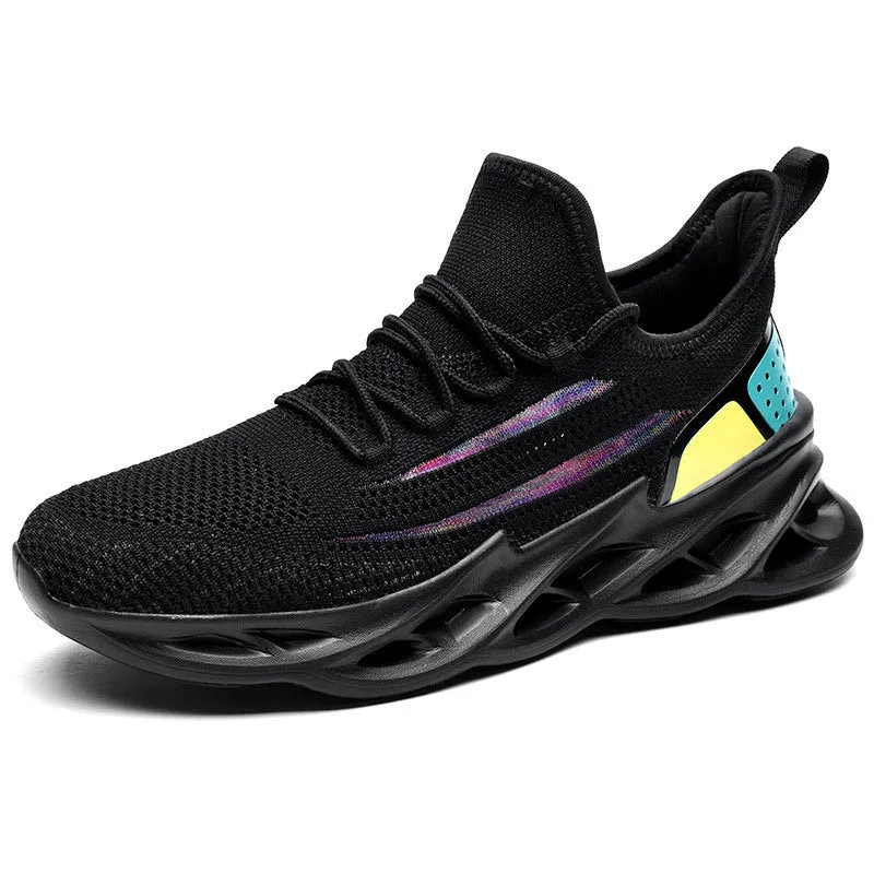 Sports Shoes Men's Breathable Fly Woven Mesh Shoes Fashion Trendy Shoes Soft Bottom Non-sli