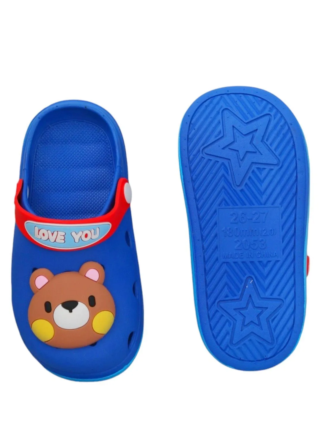 Stylish 3D Bear Clogs for Boys