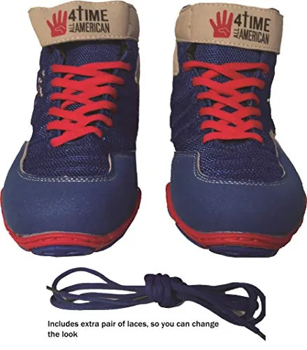 The Patriot blue wrestling shoes by 4 Time All American sizes 1-9.5