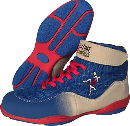 The Patriot blue wrestling shoes by 4 Time All American sizes 1-9.5