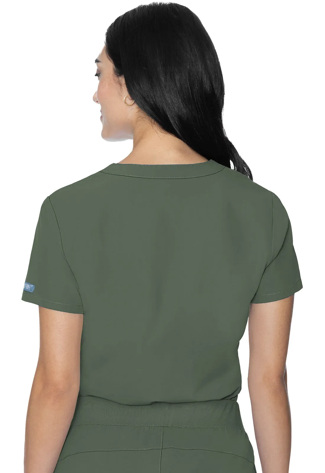 V-Neck Chest Pocket Top by Med Couture