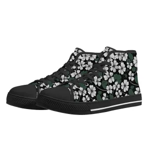 White Clover Mens High Top Canvas Shoes