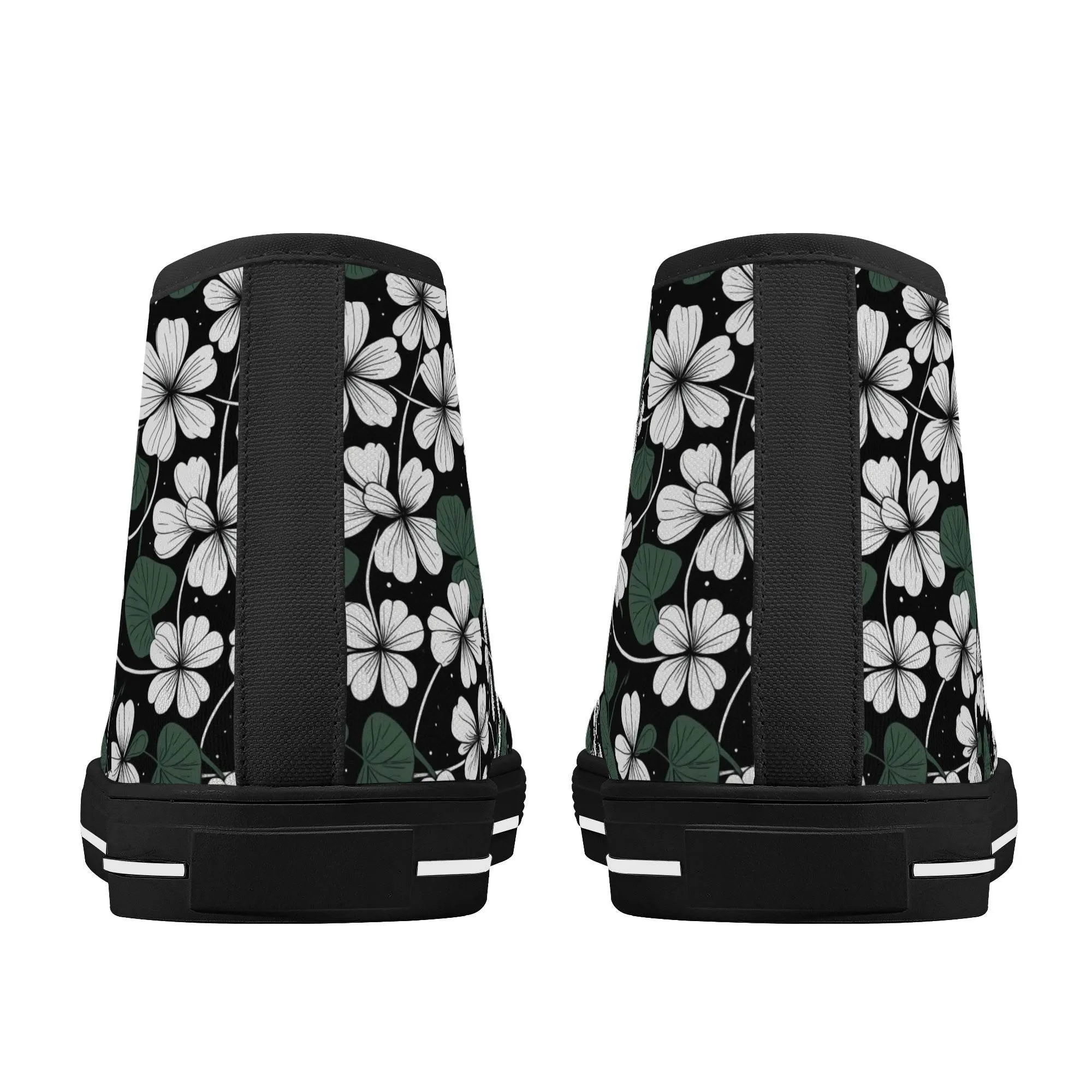 White Clover Mens High Top Canvas Shoes