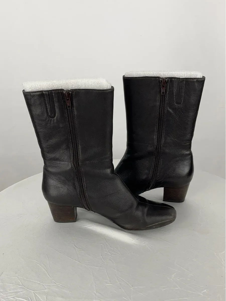 Women's Antonio Melani Caleb Brown Leather Ankle Boots Size 7