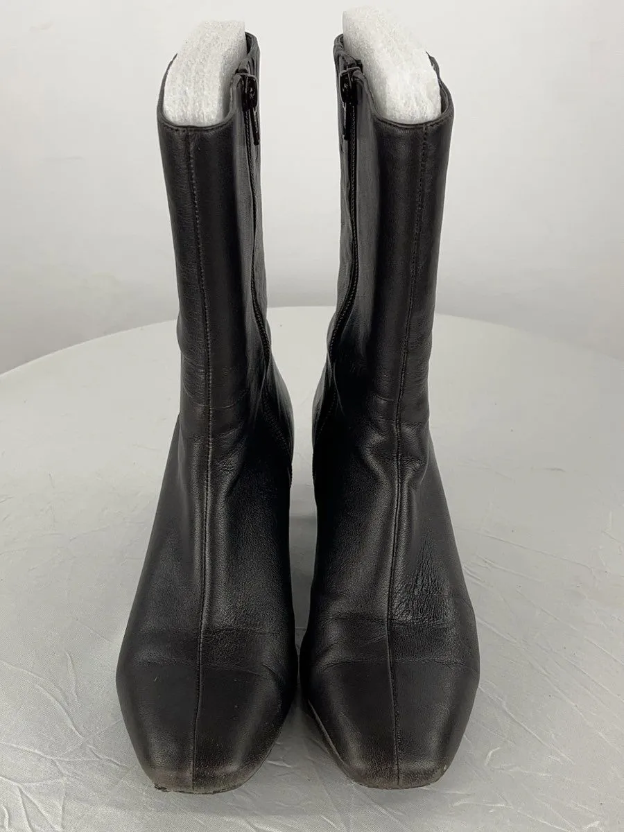 Women's Antonio Melani Caleb Brown Leather Ankle Boots Size 7