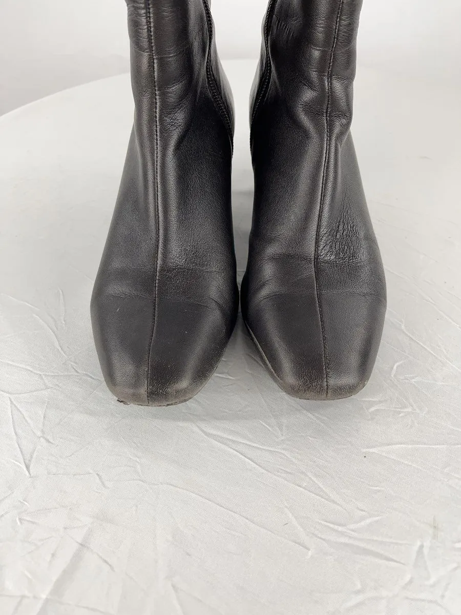 Women's Antonio Melani Caleb Brown Leather Ankle Boots Size 7