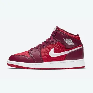 Women's / GS Air Jordan 1 Mid SE "Red Quilt" (AV5174-600)