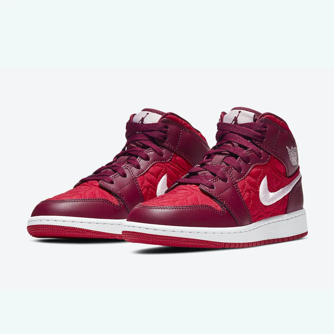 Women's / GS Air Jordan 1 Mid SE "Red Quilt" (AV5174-600)