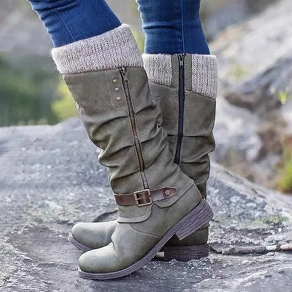 Women'S Round Toe Vintage Boots 40295624C